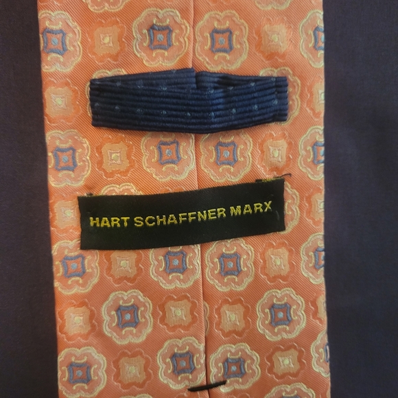 Hart Schaffner Marx Pink Patterned Silk Tie - Picture 1 of 5